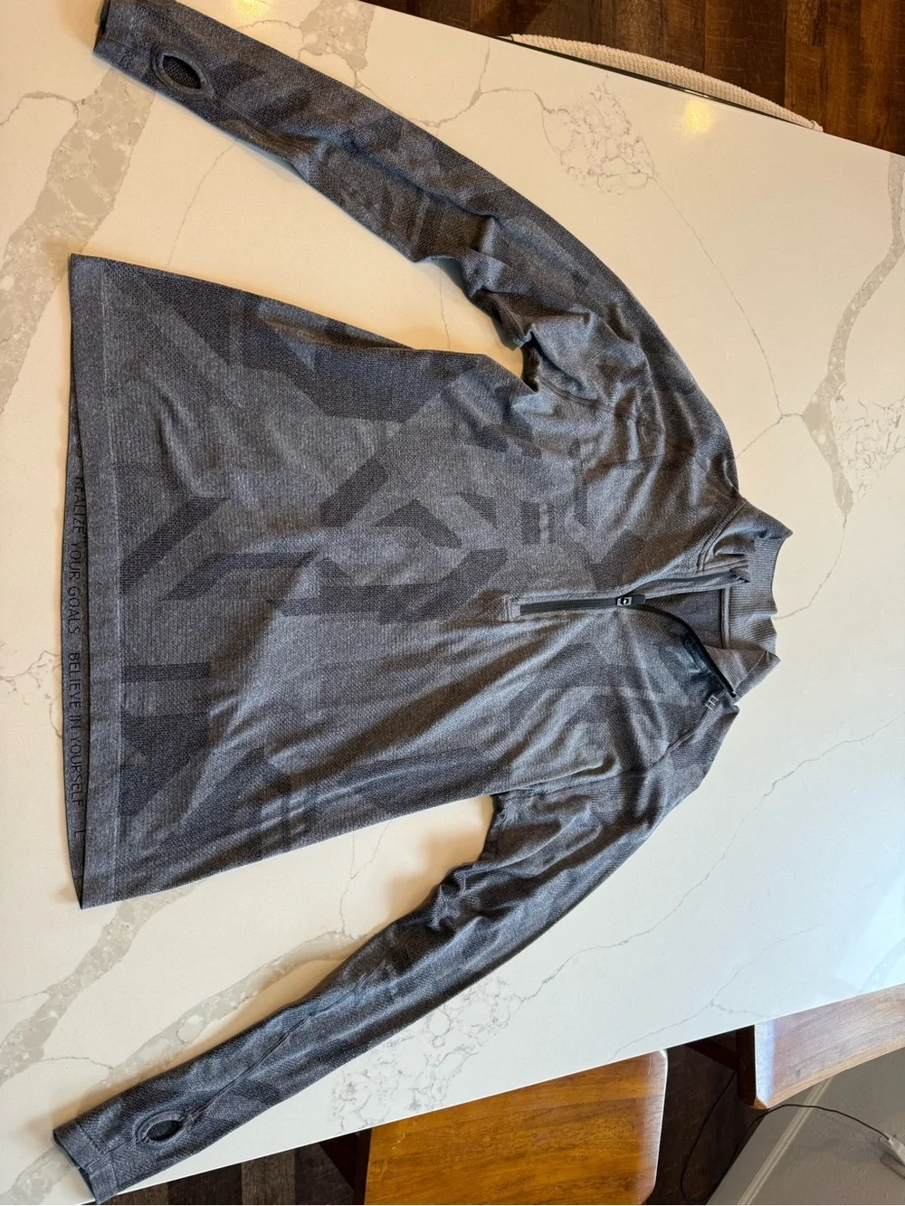 lululemon athletica Men's Charcoal Gray Zip-Up Sweater